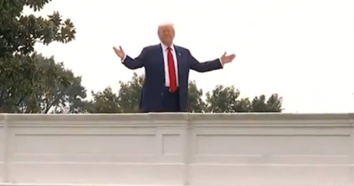 ICYMI: Trump Shouts at Reporters From White House Rooftop, Says He's Building "Something Beautiful" | The Gateway Pundit